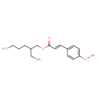 Chemical structure of 2-ethylhexyl (2E)-3-(4-methoxyphenyl)prop-2-enoate - CSSB00016990328