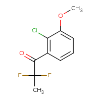 Chemical structure of 1-(2-chloro-3-methoxyphenyl)-2,2-difluoropropan-1-one - CSSB02517959956