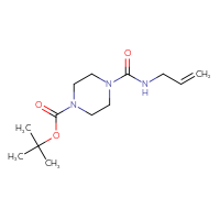 Chemical structure of tert-butyl 4-[(prop-2-en-1-yl)carbamoyl]piperazine-1-carboxylate - CSSB00103860620