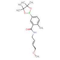 Chemical structure of N-(4-methoxybut-2-en-1-yl)-2-methyl-5-(4,4,5,5-tetramethyl-1,3,2-dioxaborolan-2-yl)benzamide - CSSB03582598184