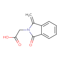 Chemical structure of 2-(1-methylidene-3-oxo-2,3-dihydro-1H-isoindol-2-yl)acetic acid - CSSB00000240127