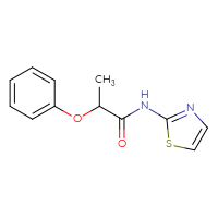 Chemical structure of 2-phenoxy-N-(1,3-thiazol-2-yl)propanamide - CSSB00027989812