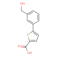 Chemical structure of 5-[3-(hydroxymethyl)phenyl]thiophene-2-carboxylic acid - CSSB00010259512