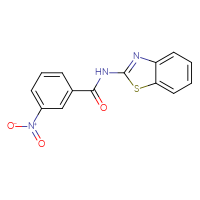 Chemical structure of N-(1,3-benzothiazol-2-yl)-3-nitrobenzamide - CSSB00026373822
