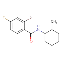 Chemical structure of 2-bromo-4-fluoro-N-(2-methylcyclohexyl)benzamide - CSSB00000497799