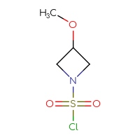 Chemical structure of 3-methoxyazetidine-1-sulfonyl chloride - CSSB00000728660