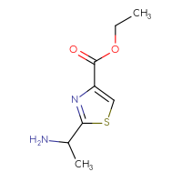 Chemical structure of ethyl 2-(1-aminoethyl)-1,3-thiazole-4-carboxylate - CSSB00012332424
