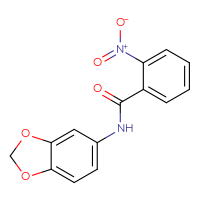 Chemical structure of N-(2H-1,3-benzodioxol-5-yl)-2-nitrobenzamide - CSSB00020600471