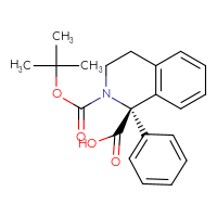 Chemical structure of (1S)-2-[(tert-butoxy)carbonyl]-1-phenyl-1,2,3,4-tetrahydroisoquinoline-1-carboxylic acid - CSSB06835372633