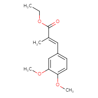 Chemical structure of ethyl (2E)-3-(3,4-dimethoxyphenyl)-2-methylprop-2-enoate - CSSB15062370215