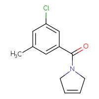 Chemical structure of 1-(3-chloro-5-methylbenzoyl)-2,5-dihydro-1H-pyrrole - CSSB01992156746
