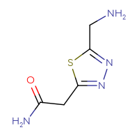 Chemical structure of 2-[5-(aminomethyl)-1,3,4-thiadiazol-2-yl]acetamide - CSSB21255938392