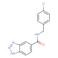 Chemical structure of N-[(4-chlorophenyl)methyl]-1H-1,2,3-benzotriazole-5-carboxamide - CSSB00026758958