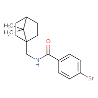 Chemical structure of 4-bromo-N-({7,7-dimethylbicyclo[2.2.1]heptan-1-yl}methyl)benzamide - CSSB01137285454