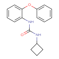 Chemical structure of 3-cyclobutyl-1-(2-phenoxyphenyl)urea - CSSB00064670005