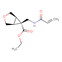 Chemical structure of ethyl (1R,5S,6S)-6-[(prop-2-enamido)methyl]-3-oxabicyclo[3.1.0]hexane-6-carboxylate - CSSB21332082767