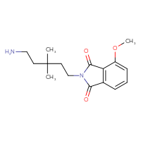 Chemical structure of 2-(5-amino-3,3-dimethylpentyl)-4-methoxy-2,3-dihydro-1H-isoindole-1,3-dione - CSSB21415998069