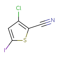 Chemical structure of 3-chloro-5-iodothiophene-2-carbonitrile - CSSB20622059914