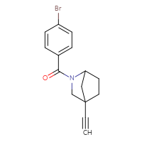 Chemical structure of 2-(4-bromobenzoyl)-4-ethynyl-2-azabicyclo[2.2.1]heptane - CSSB20794340843