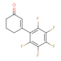 Chemical structure of 3-(2,3,4,5,6-pentafluorophenyl)cyclohex-2-en-1-one - CSSB06583536065