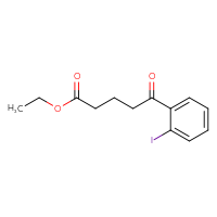 Chemical structure of ethyl 5-(2-iodophenyl)-5-oxopentanoate - CSSB00020572313