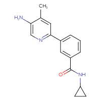 Chemical structure of 3-(5-amino-4-methylpyridin-2-yl)-N-cyclopropylbenzamide - CSSB12175486777