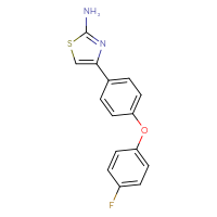Chemical structure of 4-[4-(4-fluorophenoxy)phenyl]-1,3-thiazol-2-amine - CSSB06584129579