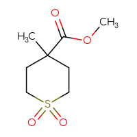 Chemical structure of methyl 4-methyl-1,1-dioxo-1λ⁶-thiane-4-carboxylate - CSSB00046329559