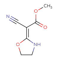 Chemical structure of methyl 2-cyano-2-[(2E)-1,3-oxazolidin-2-ylidene]acetate - CSSB00020672164