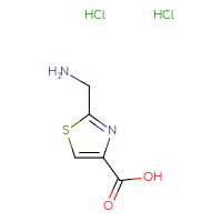 Chemical structure of 2-(aminomethyl)-1,3-thiazole-4-carboxylic acid dihydrochloride - CSSB00000700179
