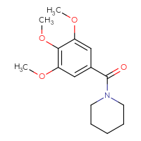Chemical structure of 1-(3,4,5-trimethoxybenzoyl)piperidine - CSSB00027881401
