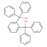 Chemical structure of [2-(hydroxydiphenylmethyl)phenyl]diphenylmethanol - CSSB00020672002