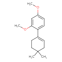 Chemical structure of 1-(4,4-dimethylcyclohex-1-en-1-yl)-2,4-dimethoxybenzene - CSSB06581224235
