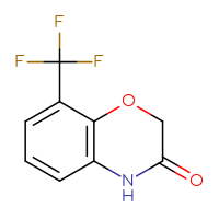 Chemical structure of 8-(trifluoromethyl)-3,4-dihydro-2H-1,4-benzoxazin-3-one - CSSB00010162460