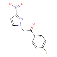 Chemical structure of 1-(4-fluorophenyl)-2-(3-nitro-1H-pyrazol-1-yl)ethan-1-one - CSSB00003255152