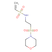 Chemical structure of N-[2-(morpholine-4-sulfonyl)ethyl]ethene-1-sulfonamide - CSSB21332123920