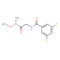 Chemical structure of 2-[(3,5-difluorophenyl)formamido]-N-methoxy-N-methylacetamide - CSSB02003996580