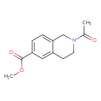 Chemical structure of methyl 2-acetyl-1,2,3,4-tetrahydroisoquinoline-6-carboxylate - CSSB00103399255
