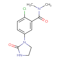 Chemical structure of 2-chloro-N,N-dimethyl-5-(2-oxoimidazolidin-1-yl)benzamide - CSSB02005425999