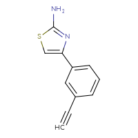 Chemical structure of 4-(3-ethynylphenyl)-1,3-thiazol-2-amine - CSSB00102980503