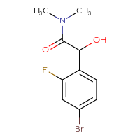 Chemical structure of 2-(4-bromo-2-fluorophenyl)-2-hydroxy-N,N-dimethylacetamide - CSSB14276983229
