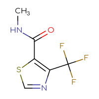 Chemical structure of N-methyl-4-(trifluoromethyl)-1,3-thiazole-5-carboxamide - CSSB00107972085