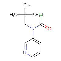 Chemical structure of N-(2,2-dimethylpropyl)-N-(pyridin-3-yl)carbamoyl chloride - CSSB06259275999