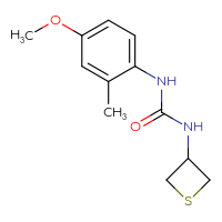 Chemical structure of 1-(4-methoxy-2-methylphenyl)-3-(thietan-3-yl)urea - CSSB01998003151