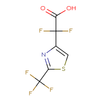 Chemical structure of 2,2-difluoro-2-[2-(trifluoromethyl)-1,3-thiazol-4-yl]acetic acid - CSSB00102694109