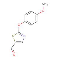 Chemical structure of 2-(4-methoxyphenoxy)-1,3-thiazole-5-carbaldehyde - CSSB00000066711
