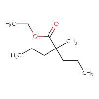 Chemical structure of ethyl 2-methyl-2-propylpentanoate - CSSB02350587855