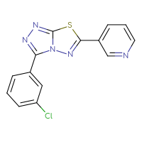 Chemical structure of 3-[3-(3-chlorophenyl)-[1,2,4]triazolo[3,4-b][1,3,4]thiadiazol-6-yl]pyridine - CSSB00121637817