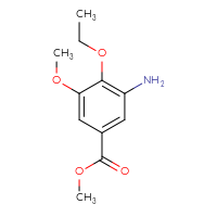 Chemical structure of methyl 3-amino-4-ethoxy-5-methoxybenzoate - CSSB00135268641