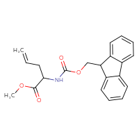 Chemical structure of methyl 2-({[(9H-fluoren-9-yl)methoxy]carbonyl}amino)pent-4-enoate - CSSB06454657472